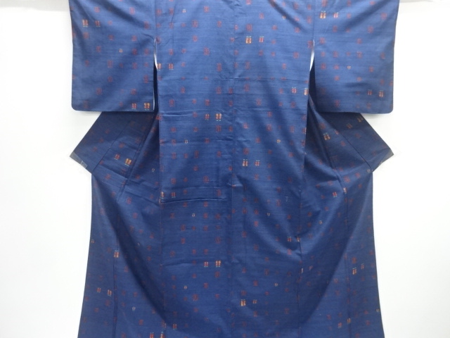 JAPANESE KIMONO / TSUMUGI / WOVEN CAMELLIA